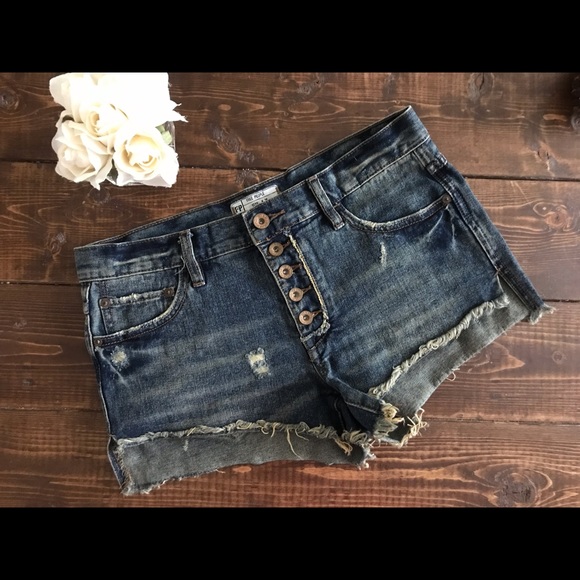 Free People Pants - Free People Raw Hem Denim Jean Shorts
